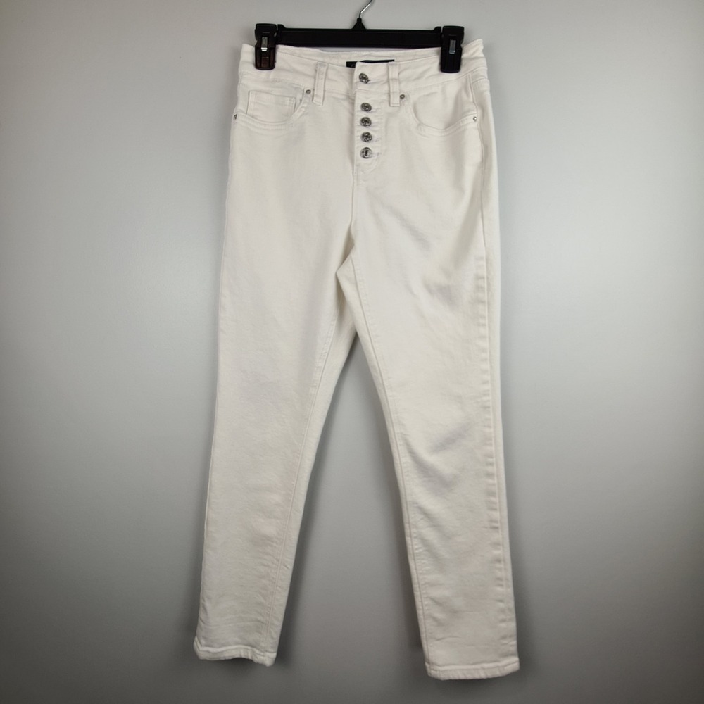 Royalty For Me Vintage Stretch Jeans High Rise Ankle Size 4 White Button Fly